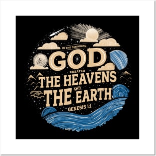 Genesis 1:1 In The Beginning Posters and Art